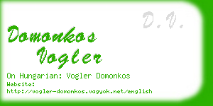 domonkos vogler business card
